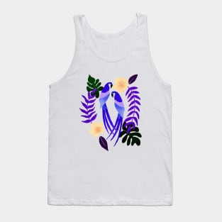 Purple tropical parrots Tank Top